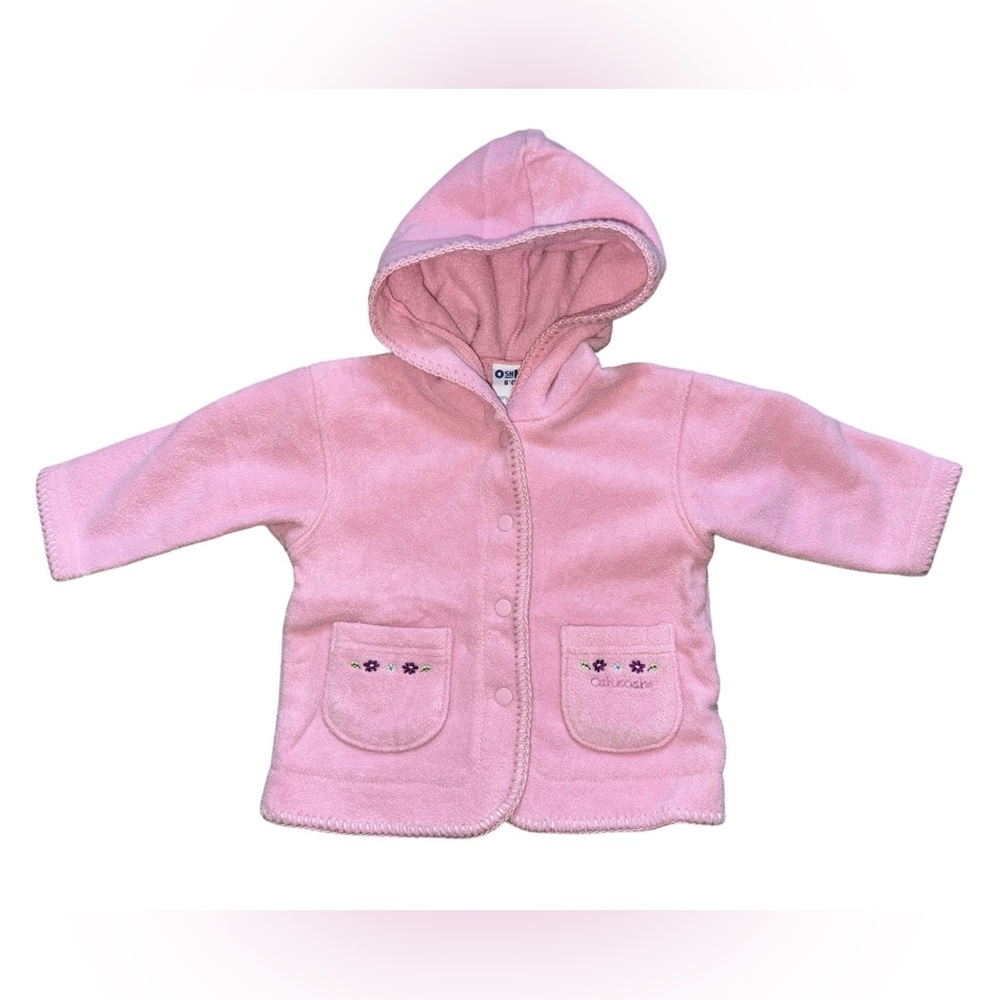 Vintage OshKosh Pink Hooded Baby Jacket 12 months